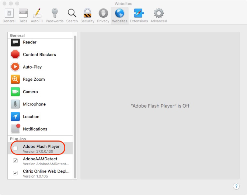 adobe flash check for updates mac 2017
